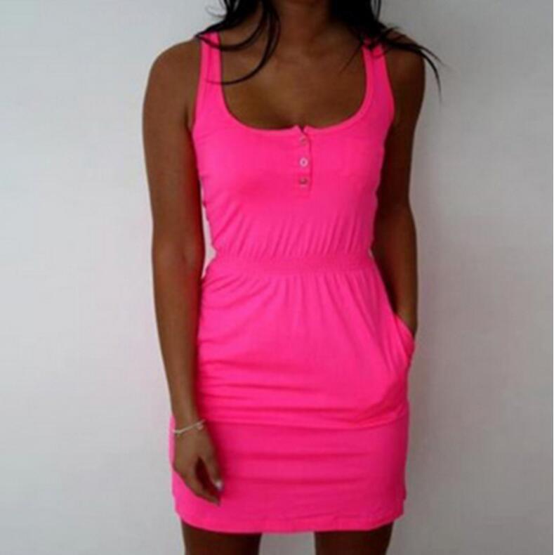 Fluorescent Beach Slim Dress
