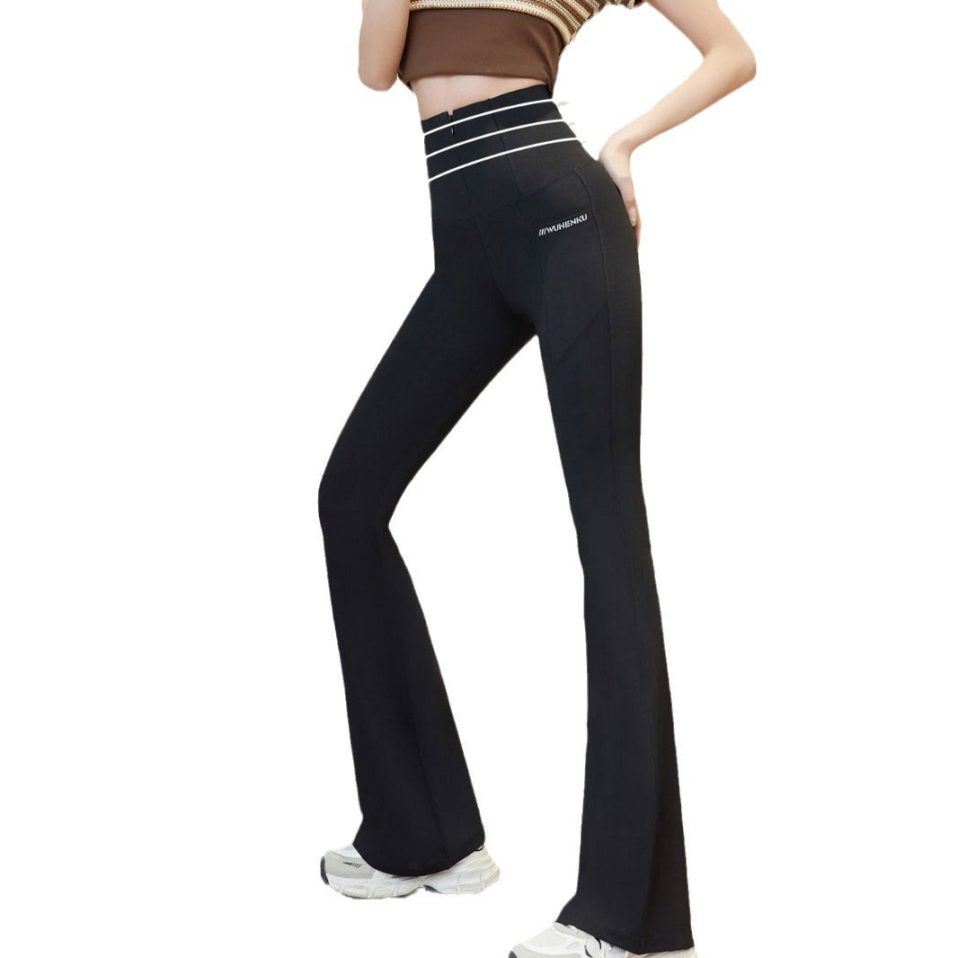 High-Waist Elastic Shark Pants Leggings