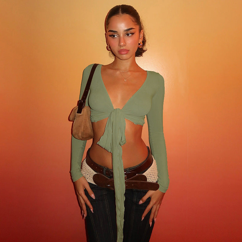 Pure Desire V-Neck Short Blouse