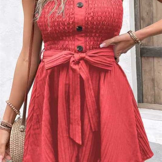 Tube-Top Shorts Jumpsuit