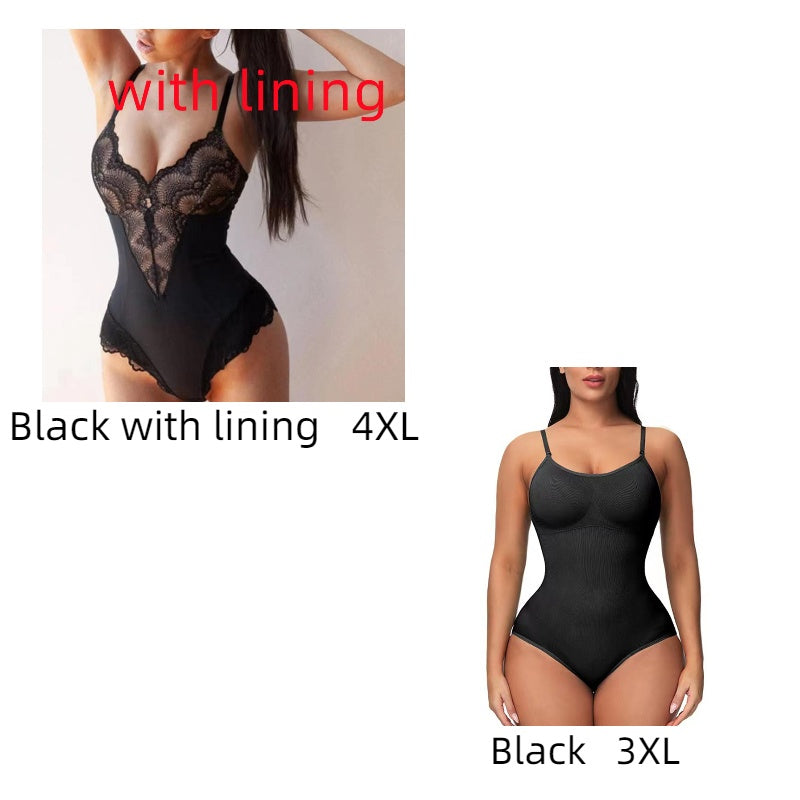 Lace Stitching Bodysuit