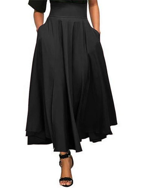 Casual High-Waist Lace Up Skirt