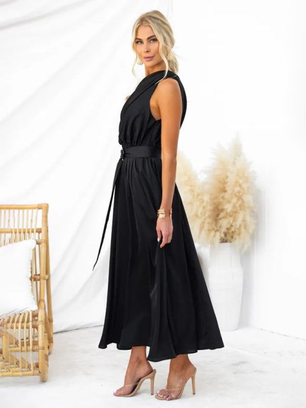 One-Shoulder Slim-Waist Strapless Backless Long Dress