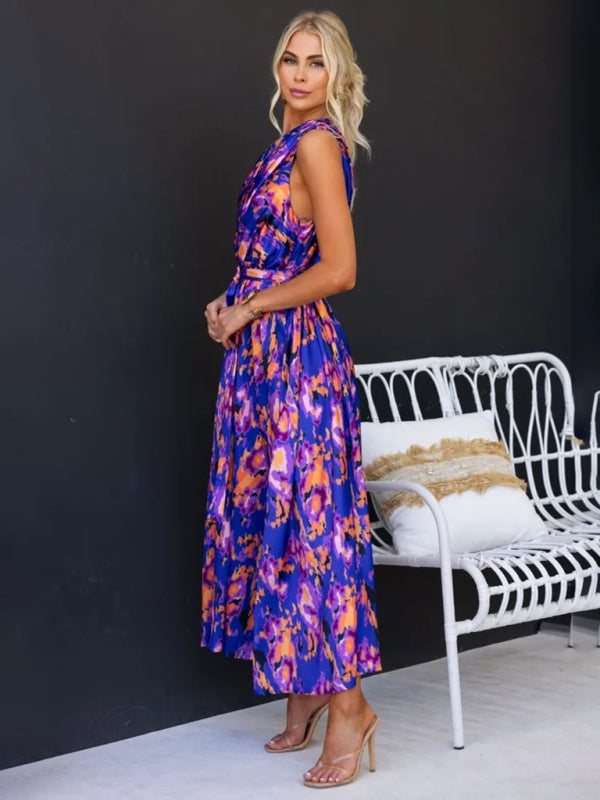 One-Shoulder Slim-Waist Strapless Backless Long Dress
