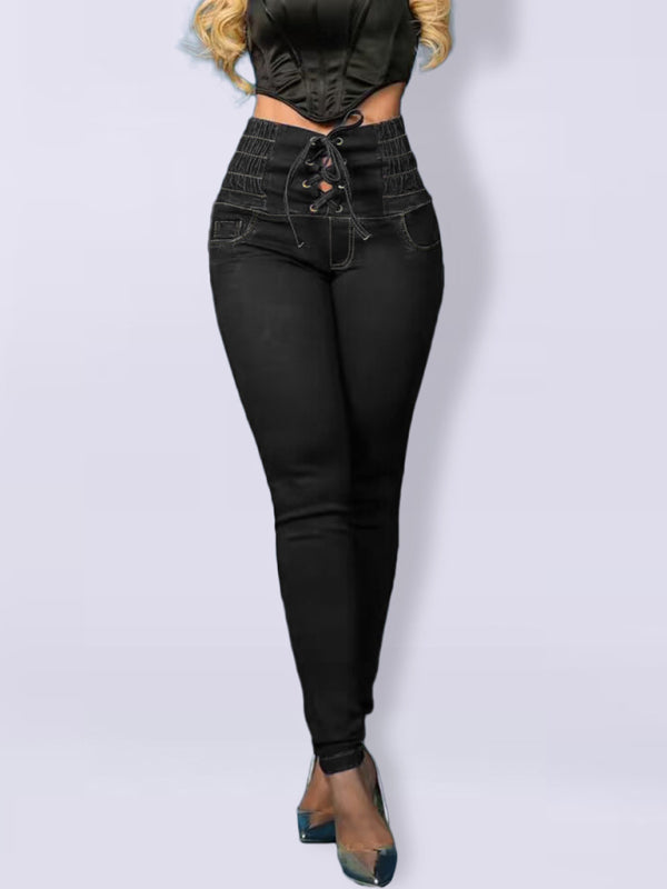 New High-Waist Butt-Lifting Denim Trousers