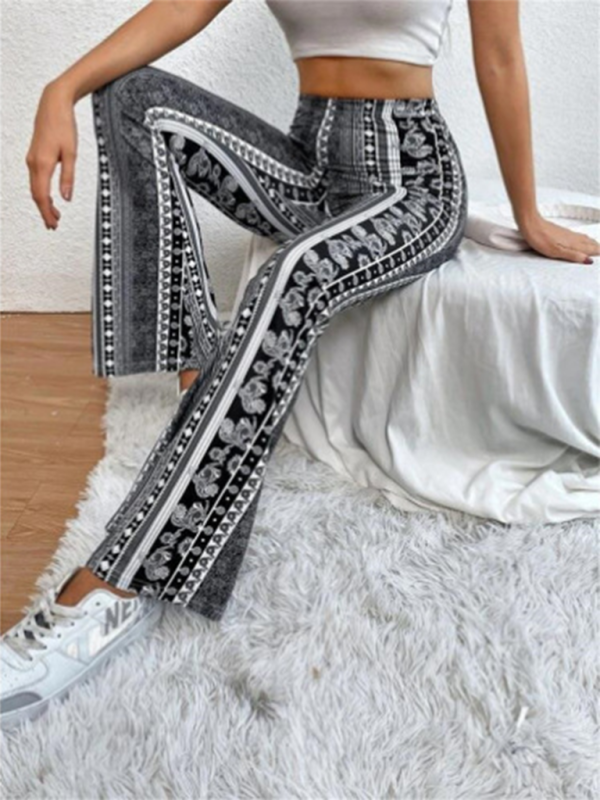 Boho Printed Skinny Casual Trousers
