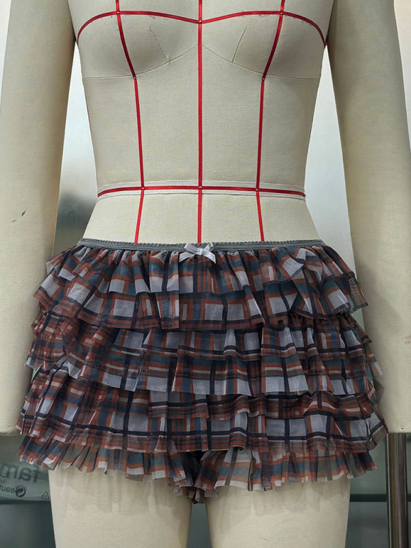 Ruffled Wavy Low-Rise Shorts