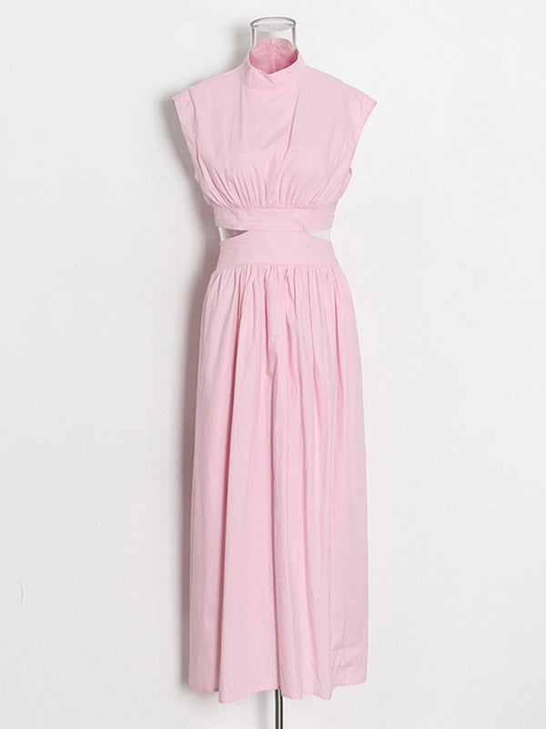 New Sleeveless Hollow Maxi Dress
