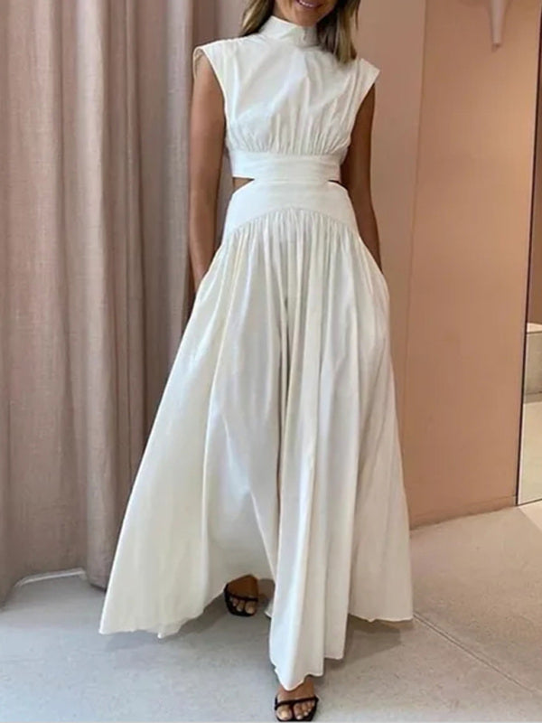 New Sleeveless Hollow Maxi Dress