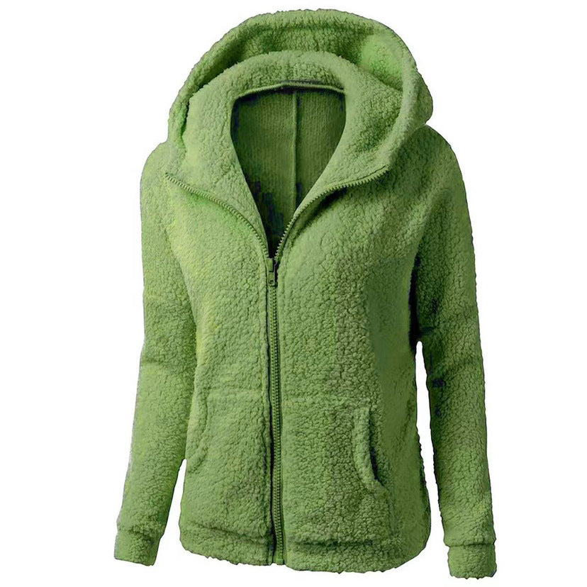 Women's Short Sweatshirt Fleece Jacket