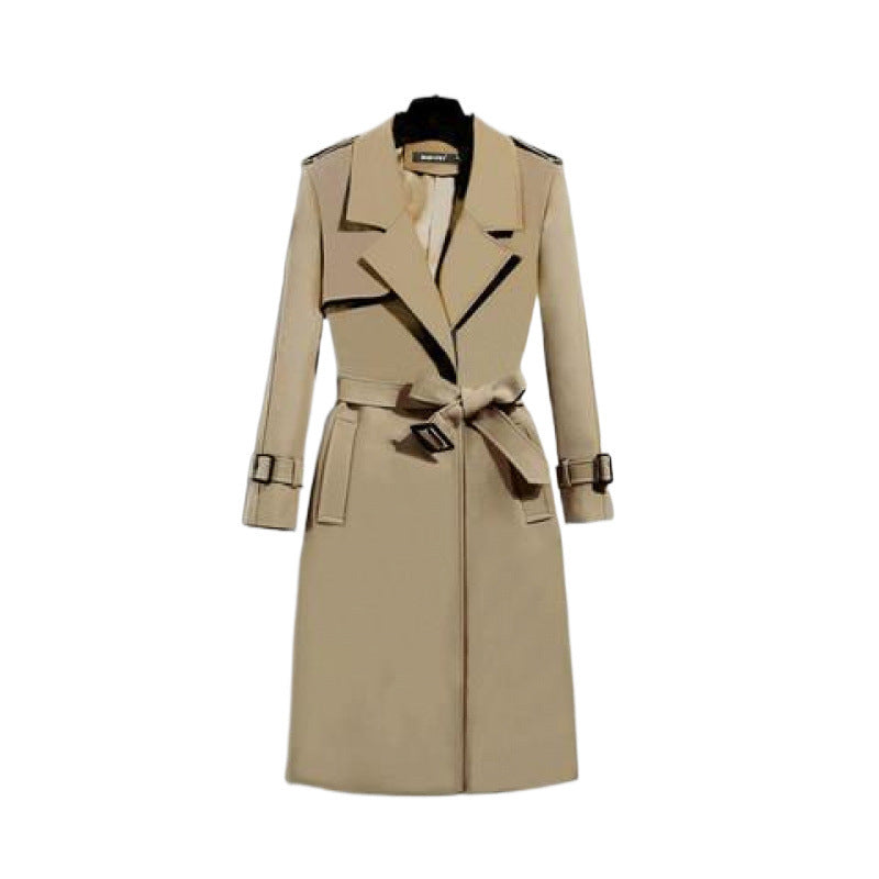 Slim-Fit Midi Trench Coat