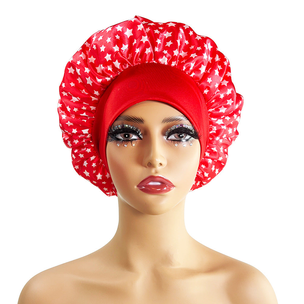 Satin Printing Beauty Shower/Night Cap