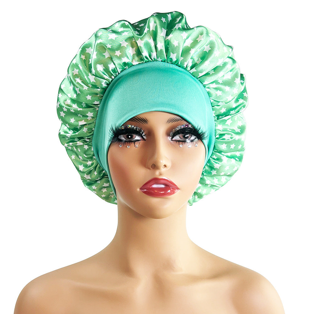 Satin Printing Beauty Shower/Night Cap