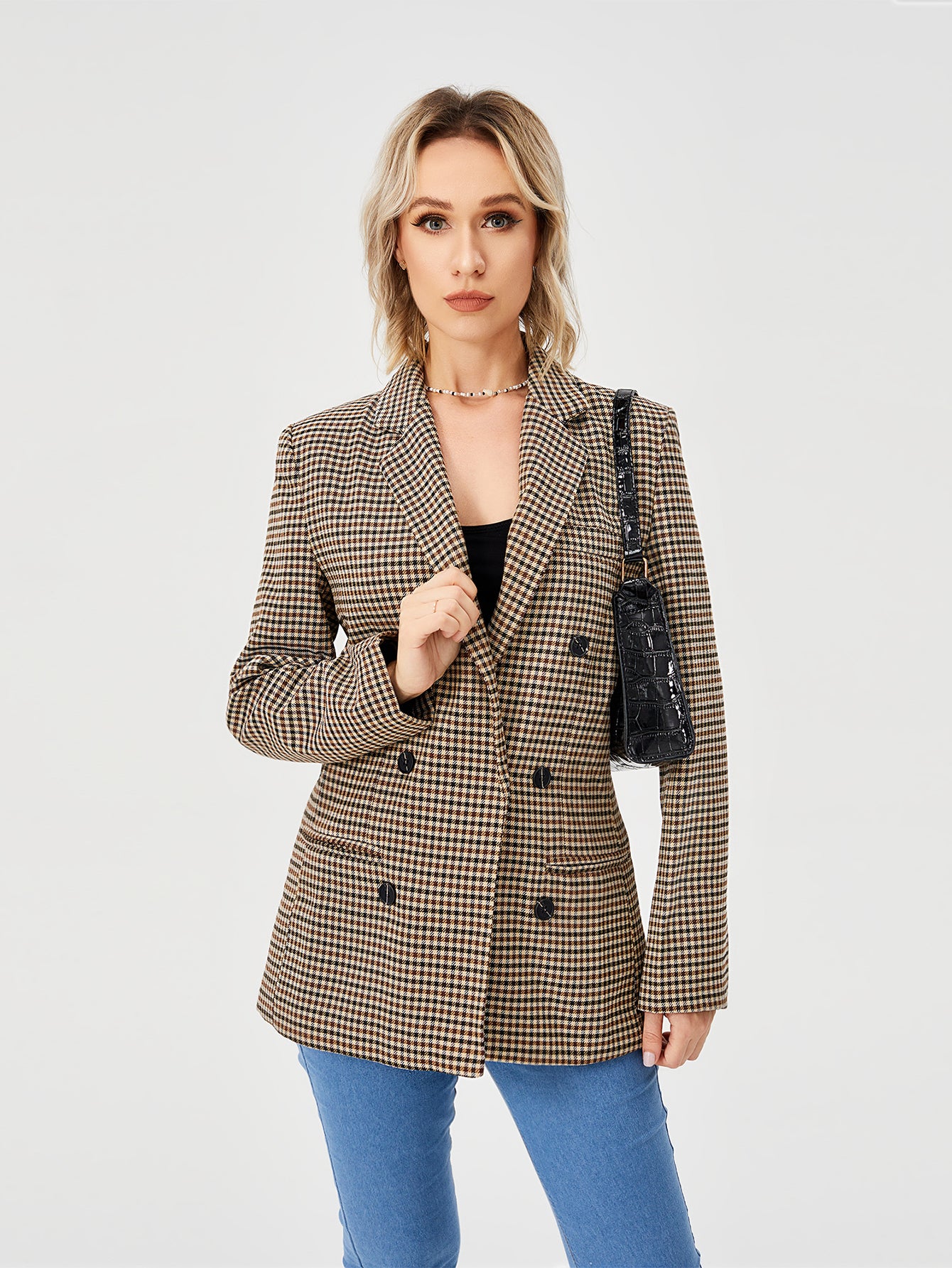 Blazer Jacket -  Long-Sleeve Work/0ffice Coat For Women