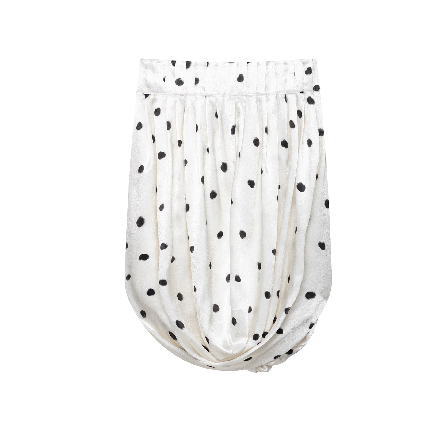 Irregularly Patterned Short Skirt With A Pleated Design