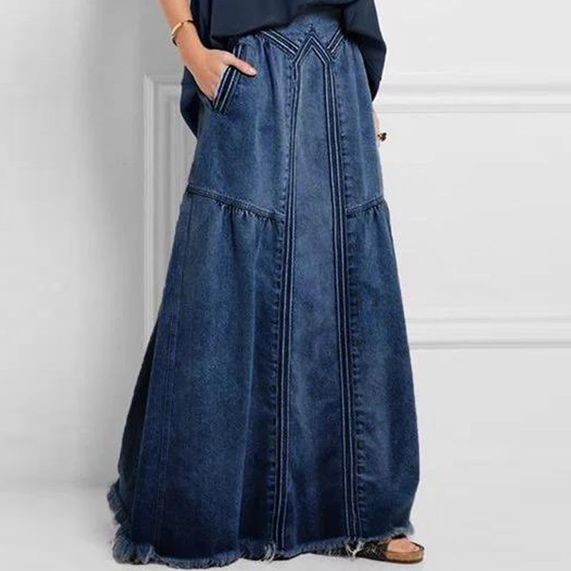 Stylish And Minimalist Womens Denim Skirt