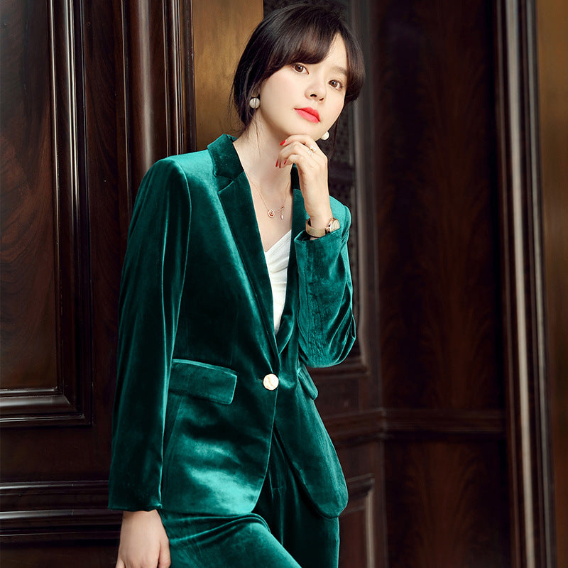 British Style Two-Piece Women's Suit - Jacket & Trousers