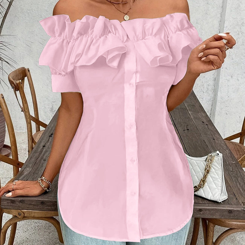 Off-Shoulder Ruffled Blouse