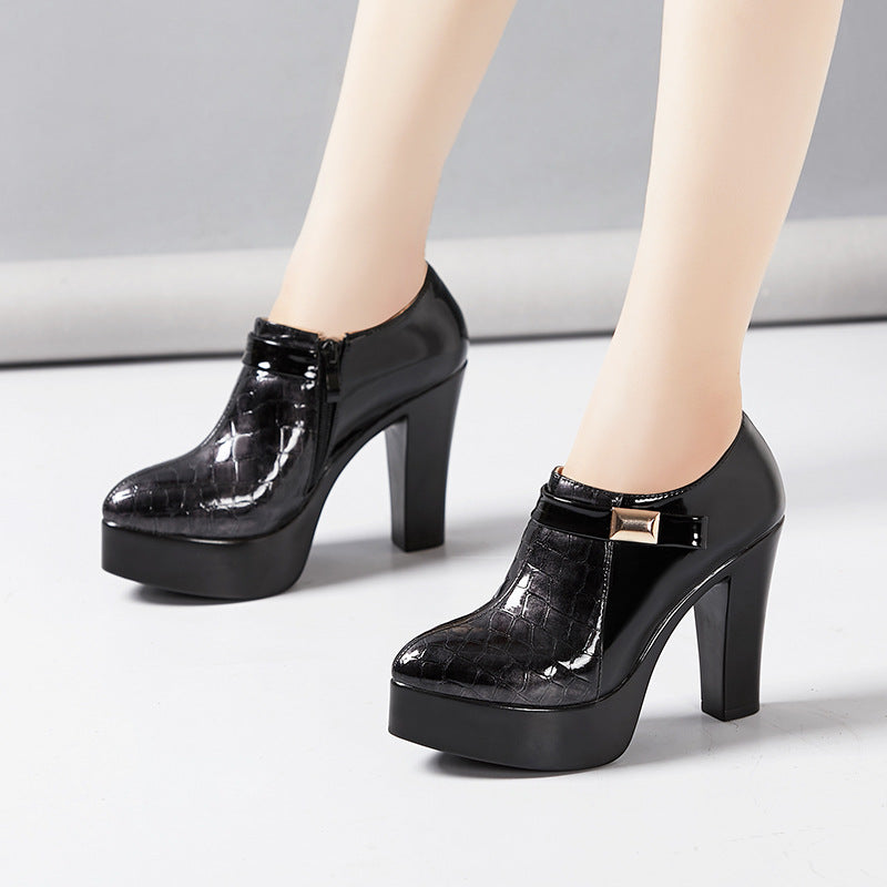 New Patent Leather High-Heel Women's Shoes