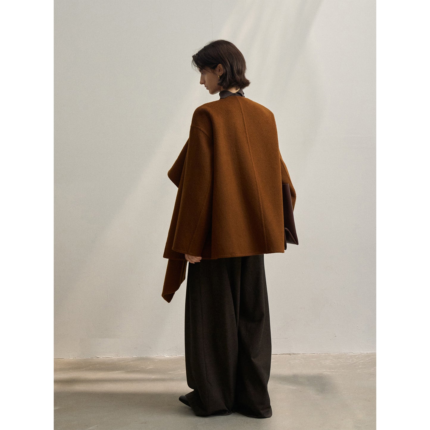 Large Scarf Woollen Shawl Coat