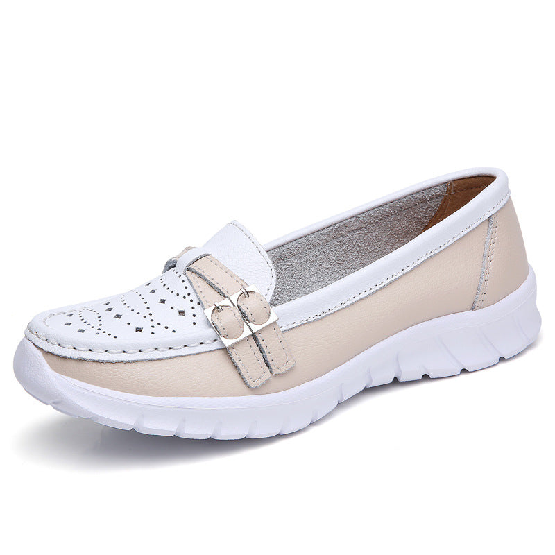 Simple Flat-Heel Slip-On Shoes For Women