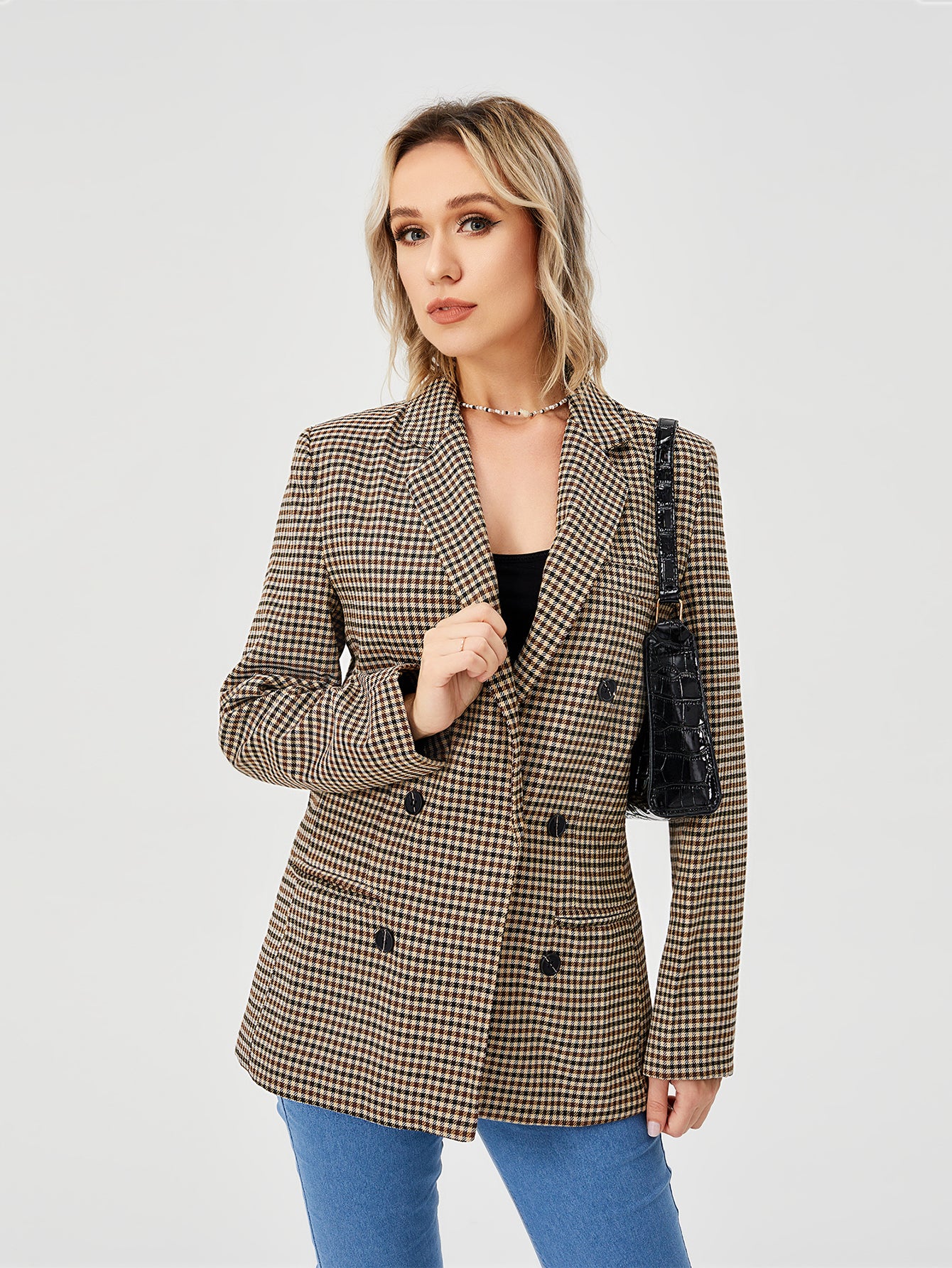 Blazer Jacket -  Long-Sleeve Work/0ffice Coat For Women