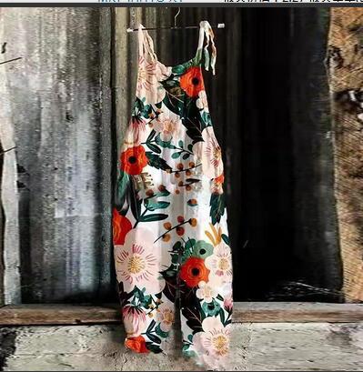 Sweet Little Print Retro Wide-leg Women's Jumpsuit