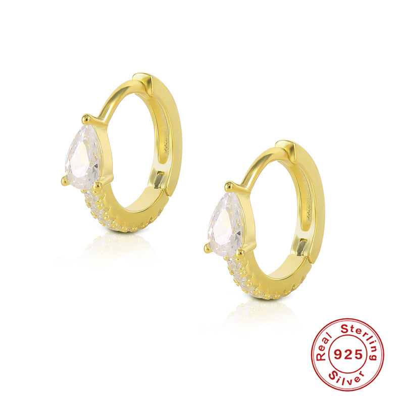 Water Drop Hoop Earrings For Women