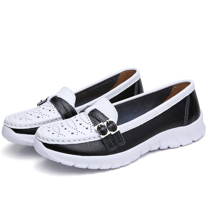 Simple Flat-Heel Slip-On Shoes For Women