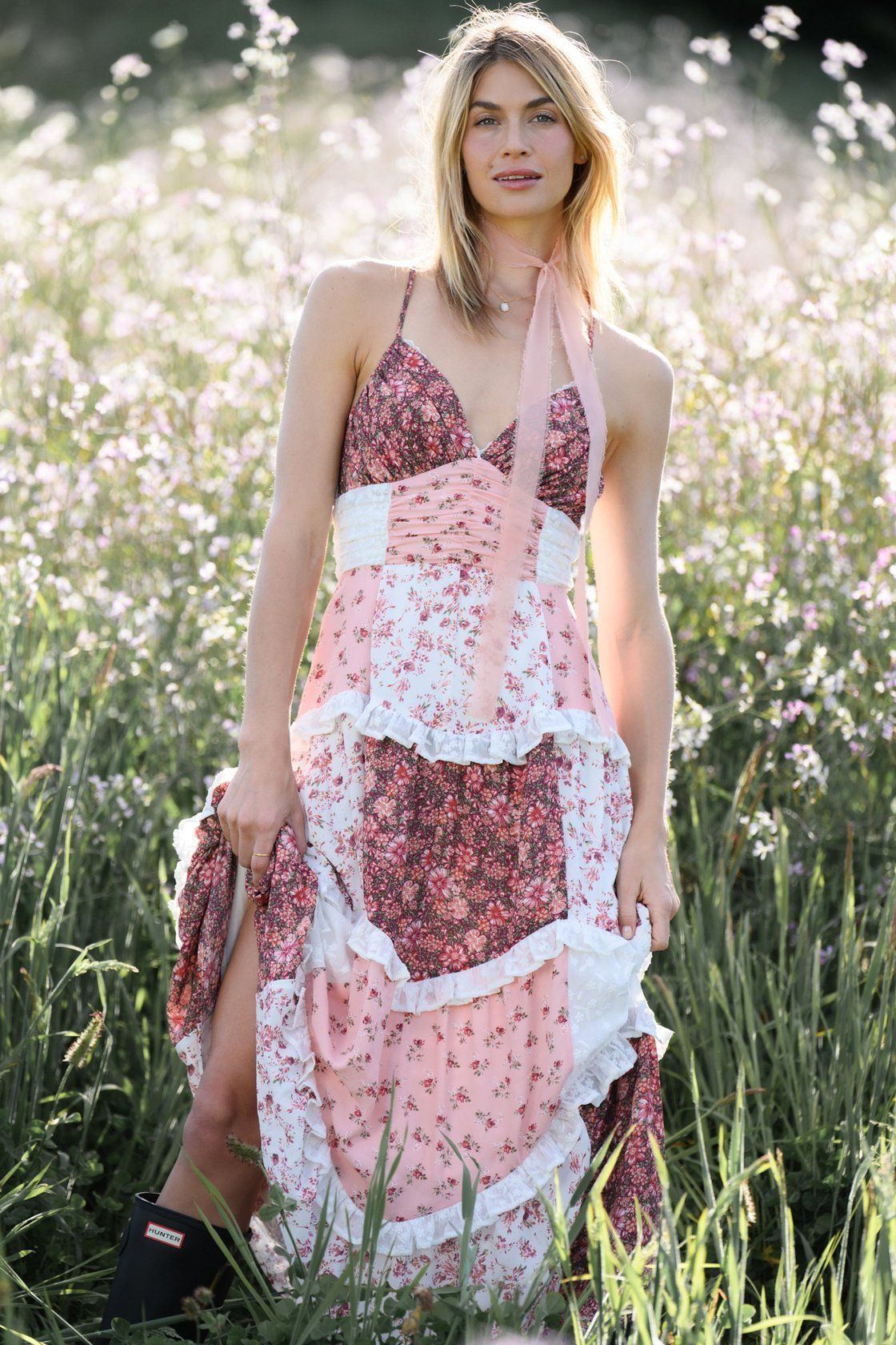 Sleeveless Strap Digital Printed Dress