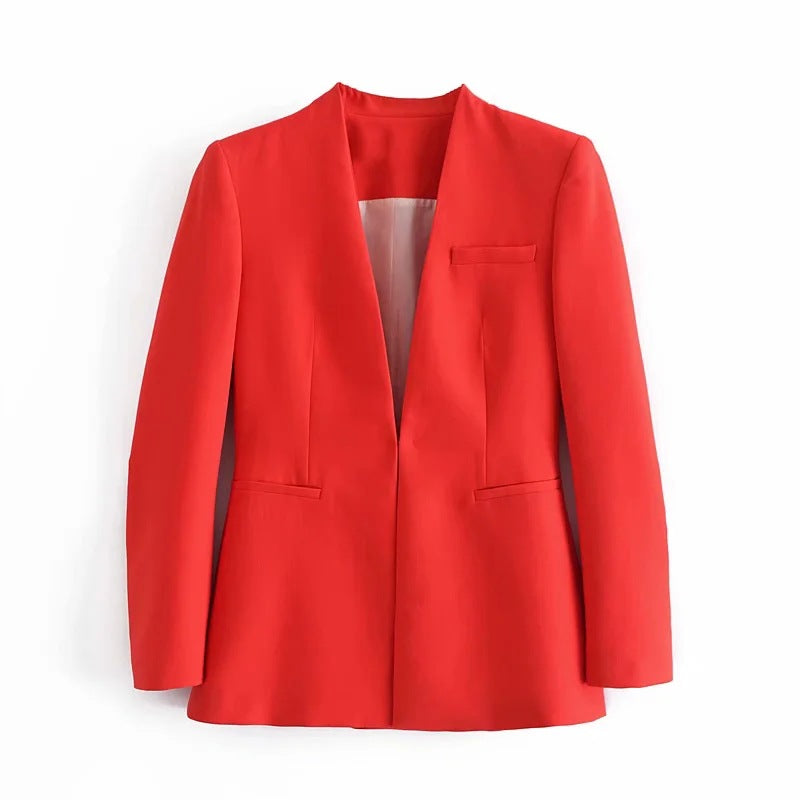 Ladies' New Solid-Colour Suit Jacket