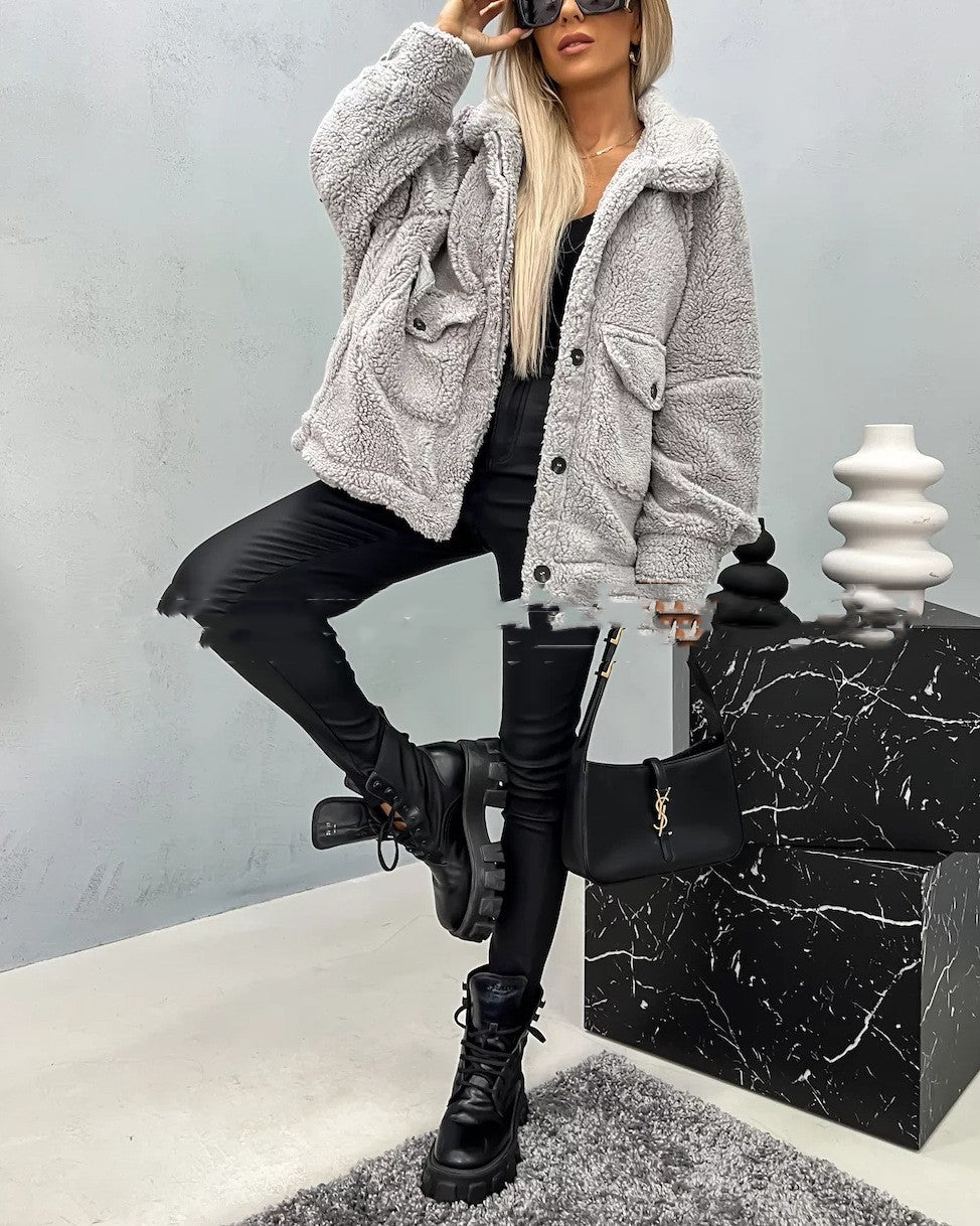 Posh Warm Loose Casual Long-Sleeve Coat For Women