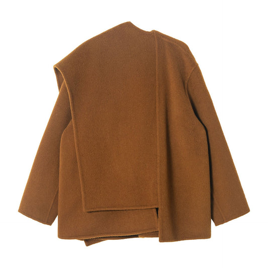 Large Scarf Woollen Shawl Coat