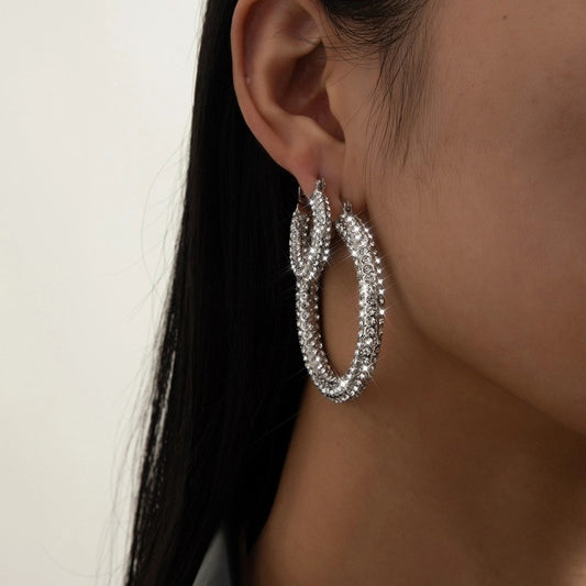 Zircon Hoop Earrings For Women