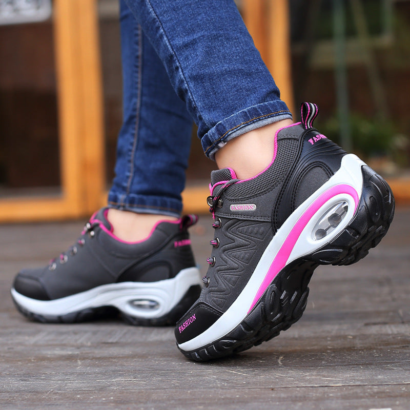 Women's Winter Sneakers -  Air-Cushion Design Platform Shoes