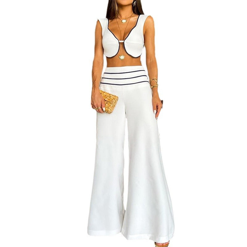 Women's Vest + Trousers Vacation Suit