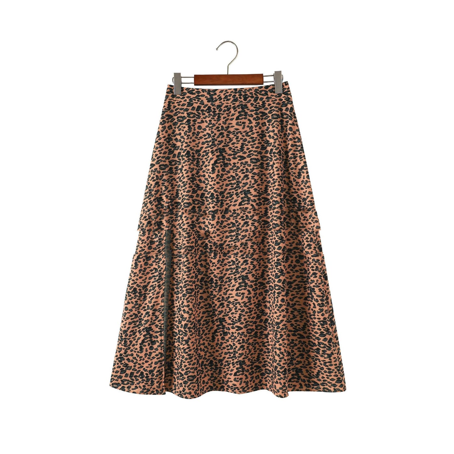 Women's Loose New Leopard Print Floral Long Skirt