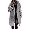 Plush Velvet Midi Coat For Women