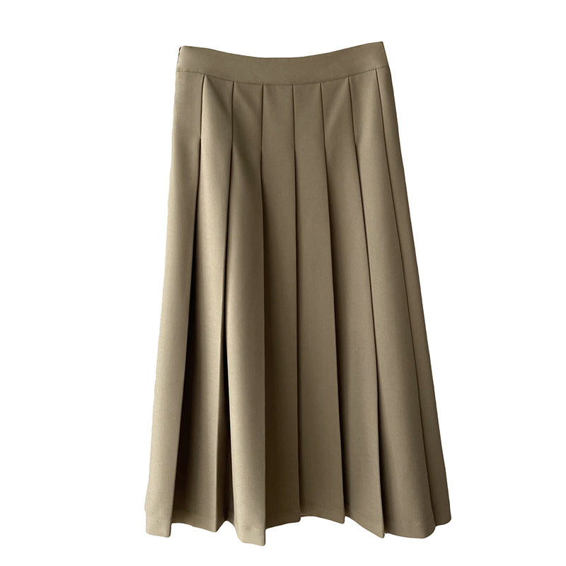 Ladies' French-Style Pleated Retro Skirt