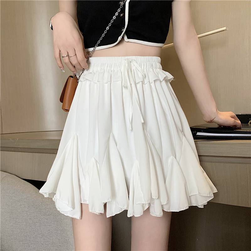 Women's Irregular Chiffon Ruffled Skirt