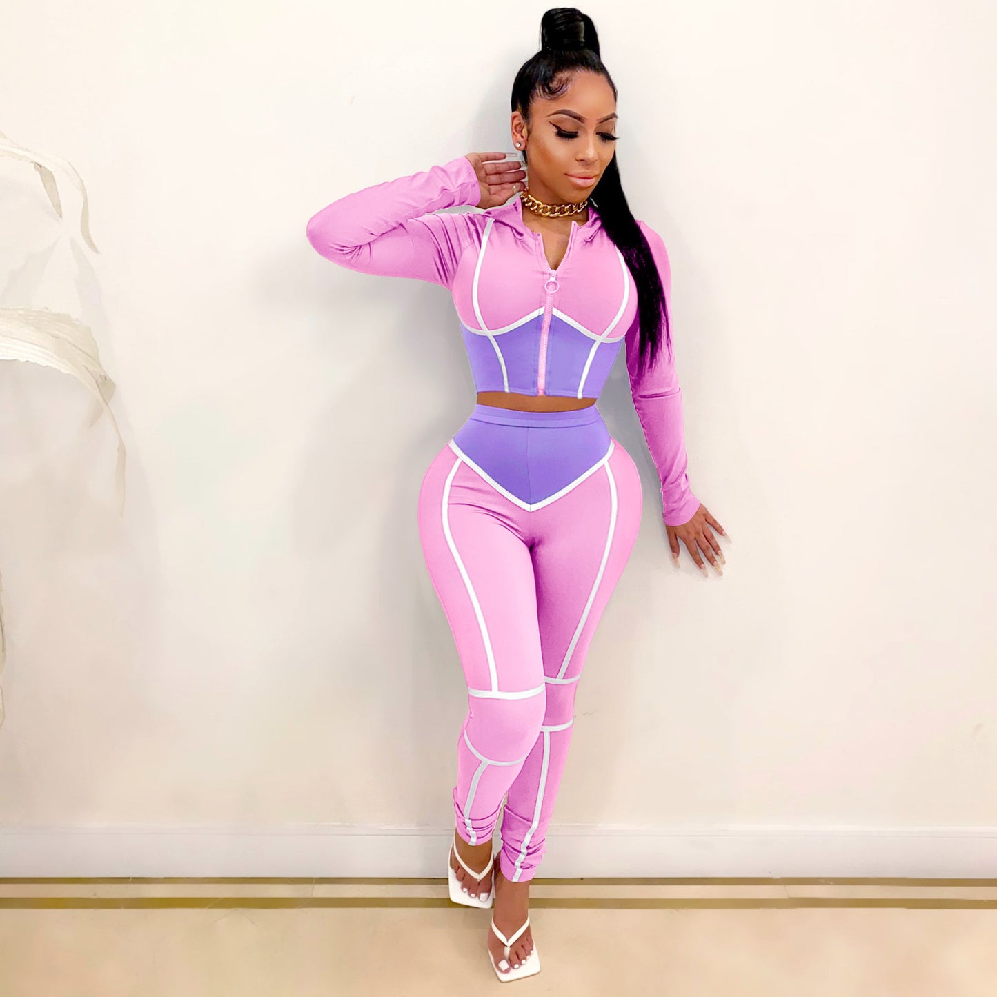 Tight Two-Piece Sports Suit For Women