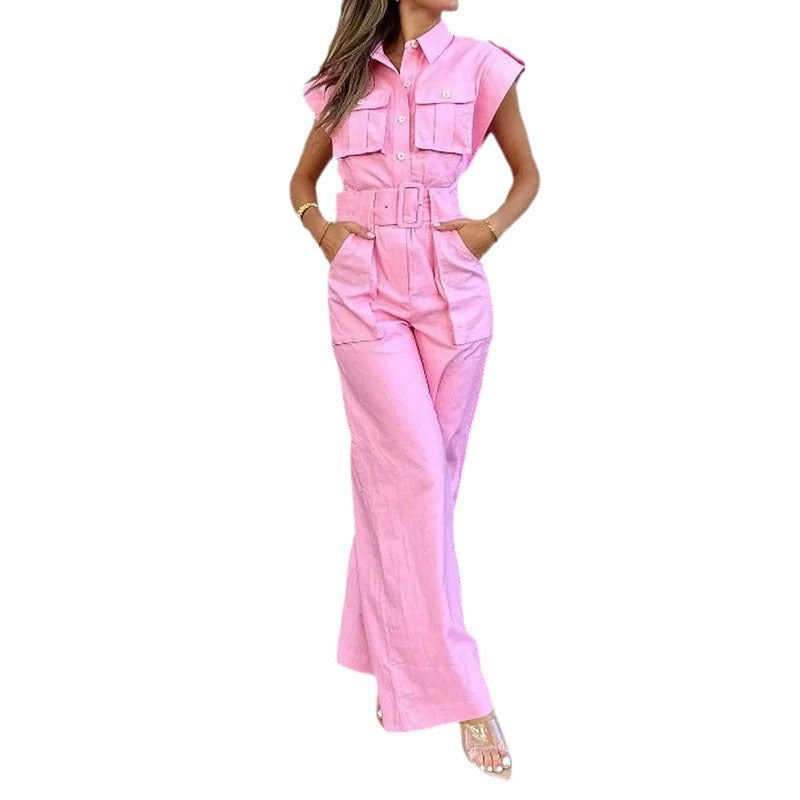 Women's All-Pink Jumpsuit