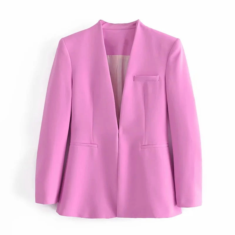 Ladies' New Solid-Colour Suit Jacket