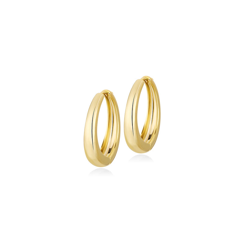 Simple retro metal hoop earrings