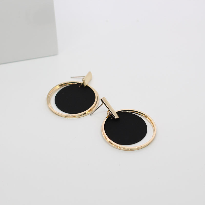 Sterling silver double hoop earrings
