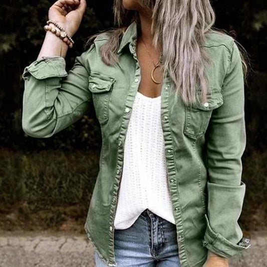 Mid-Length Denim Jacket For Women