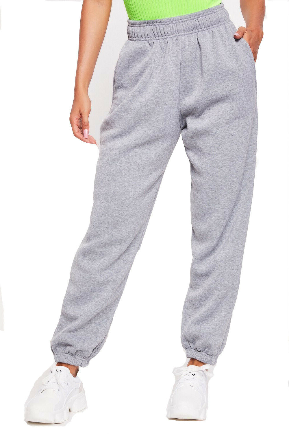 High-Waist Sports Trousers/Joggers