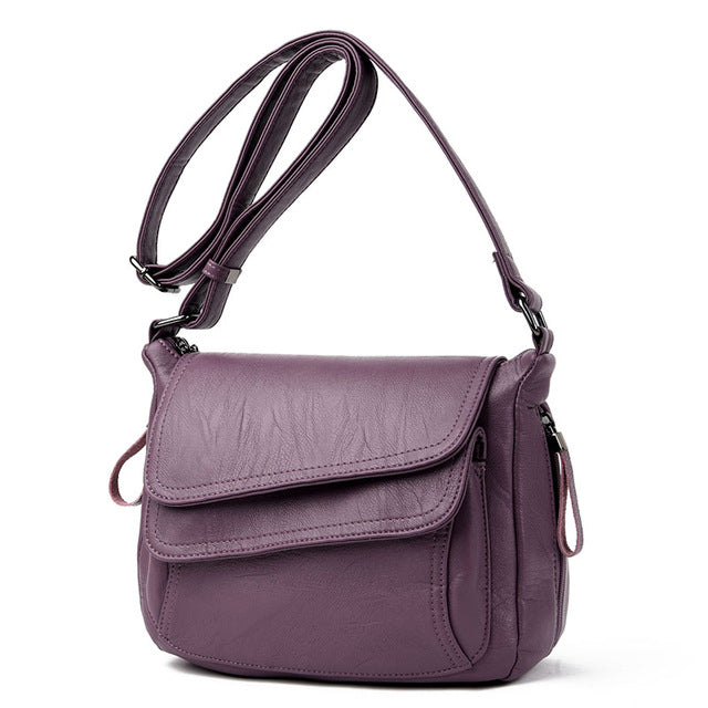 Winter style white handbag luxury leather handbag