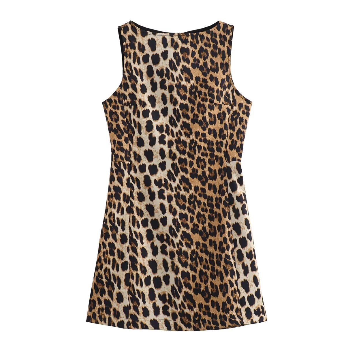 Animal Print Sleeveless Mini Dress