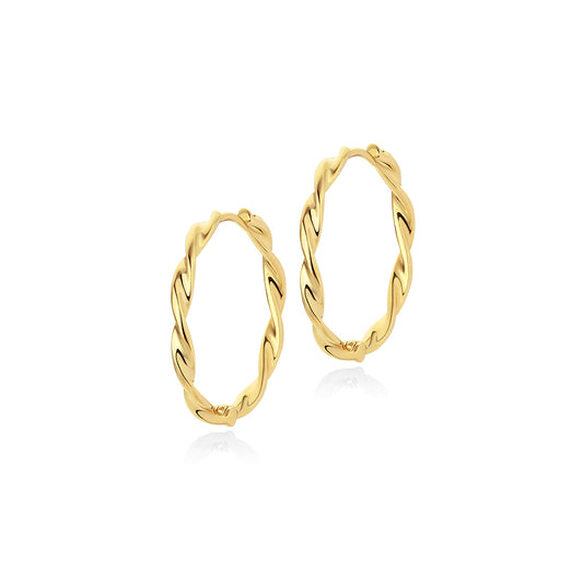 Simple retro metal hoop earrings